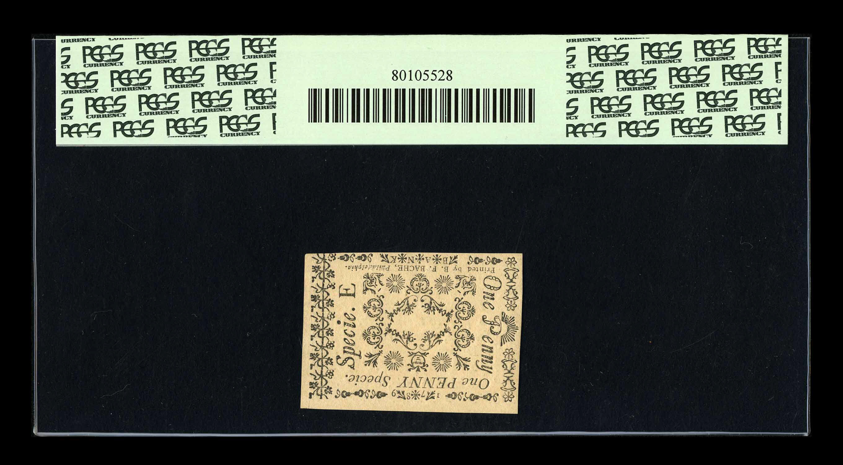 image for: Pennsylvania Bank of North America August 6, 1789 1d PCGS Choice New 63PPQ. ...