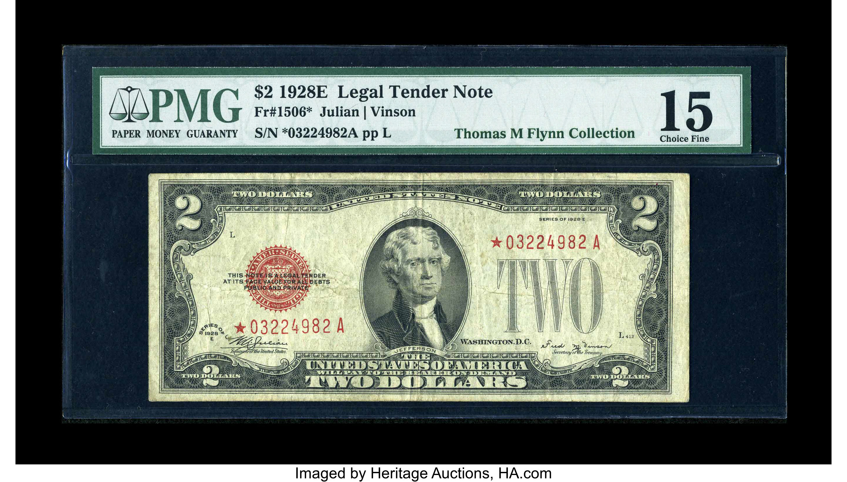 image for: Fr. 1506* $2 1928E Legal Tender Note. PMG Choice Fine 15....