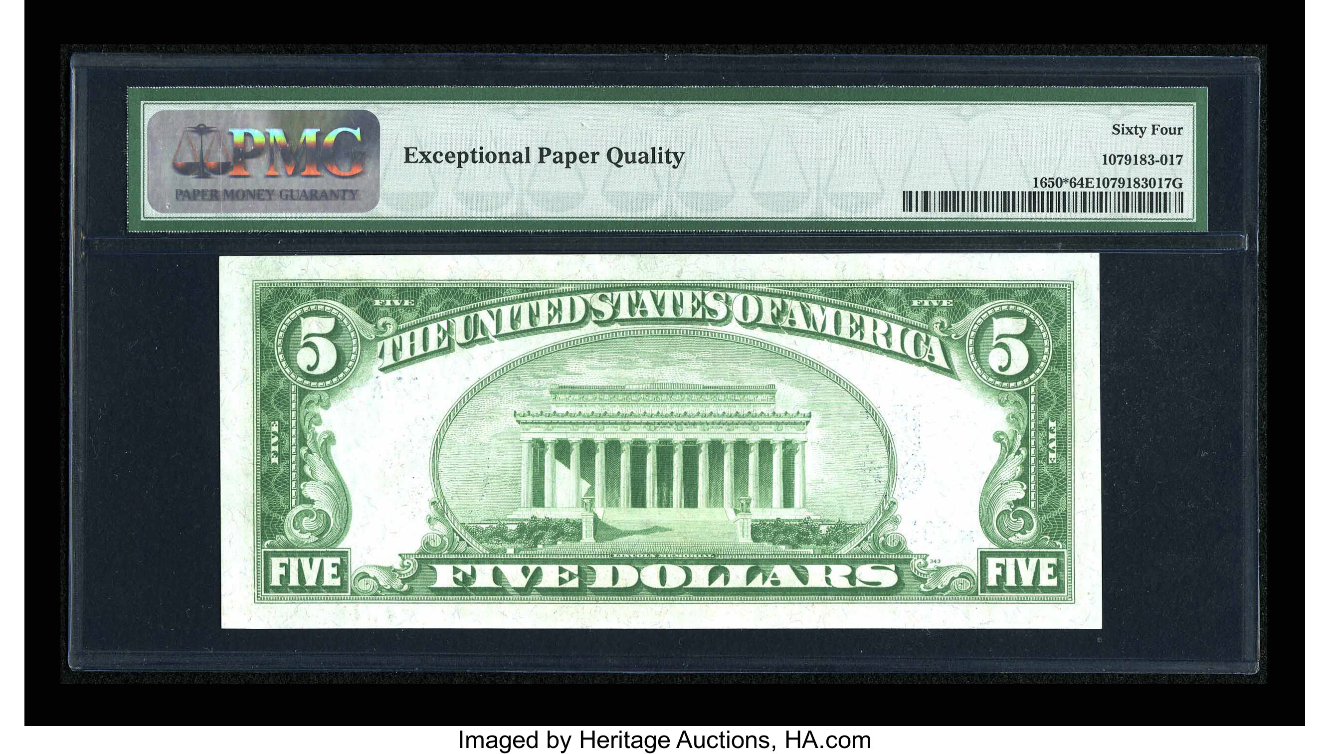 image for: Fr. 1650* $5 1934 Silver Certificate. PMG Choice Uncirculated 64 EPQ....