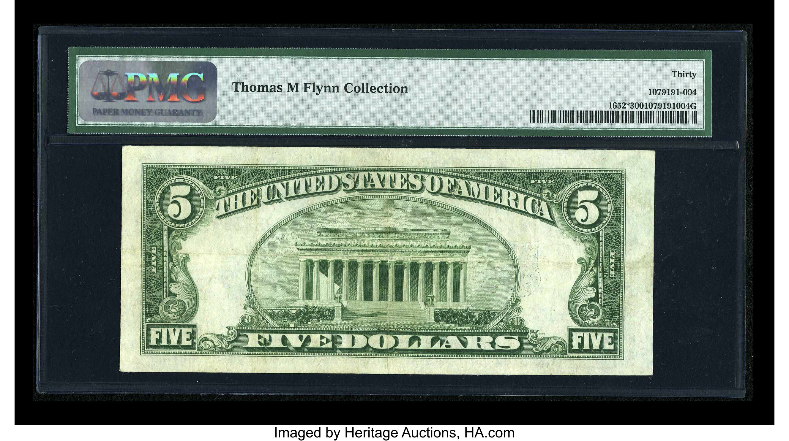 image for: Fr. 1652* $5 1934B Mule Silver Certificate. PMG Very Fine 30....