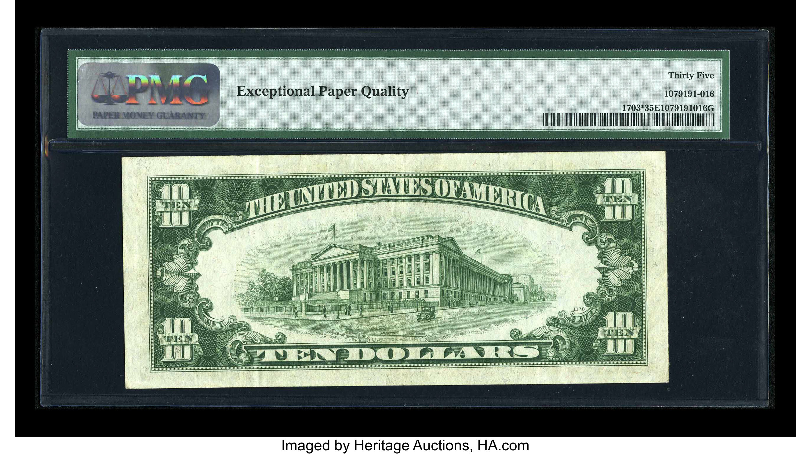 image for: Fr. 1703* $10 1934B Silver Certificate. PMG Choice Very Fine 35 EPQ....