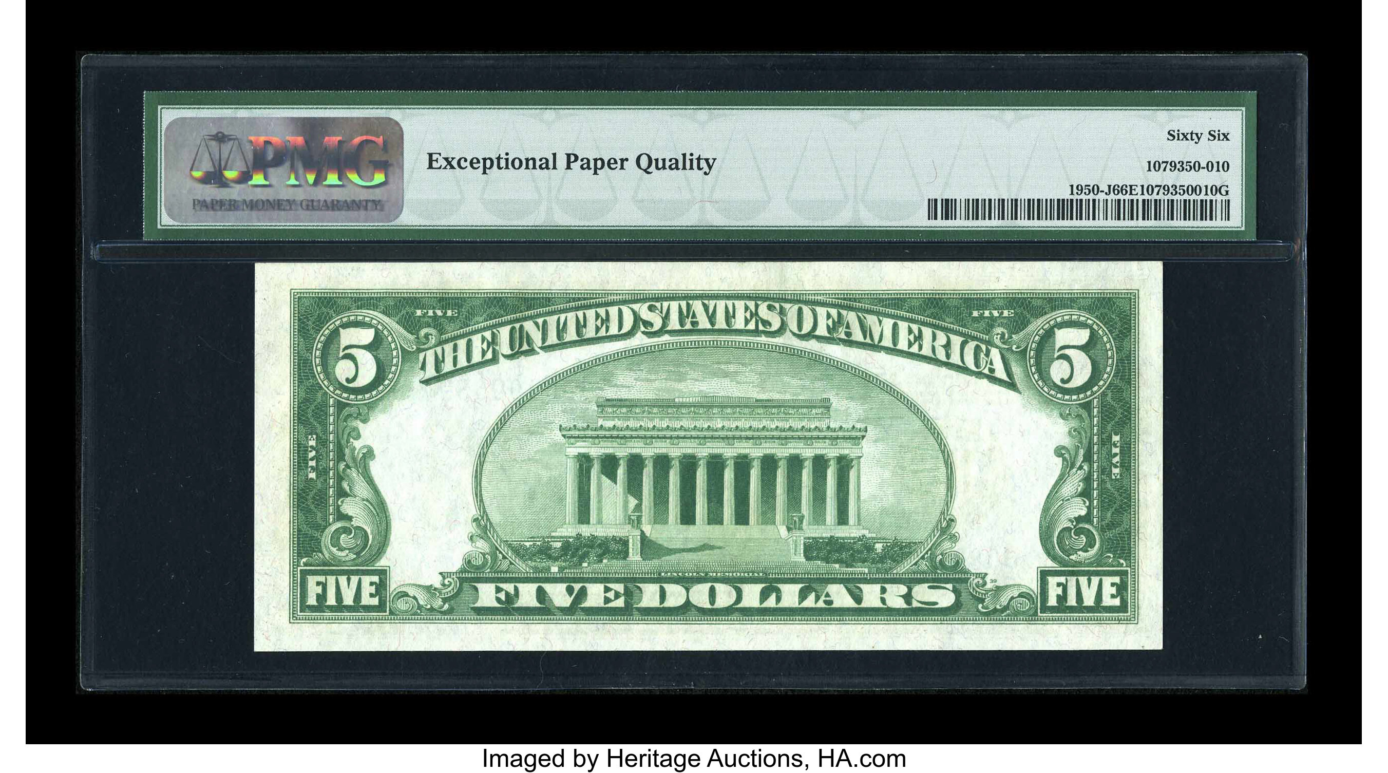 image for: Fr. 1950-J $5 1928 Federal Reserve Note. PMG Gem Uncirculated 66 EPQ....