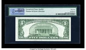 image for: Fr. 1959-C* $5 1934C Wide Federal Reserve Note. PMG Choice Uncirculated 64 EPQ....