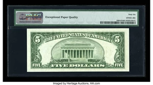 image for: Fr. 1960-B* $5 1934D Federal Reserve Note. PMG Gem Uncirculated 66 EPQ....