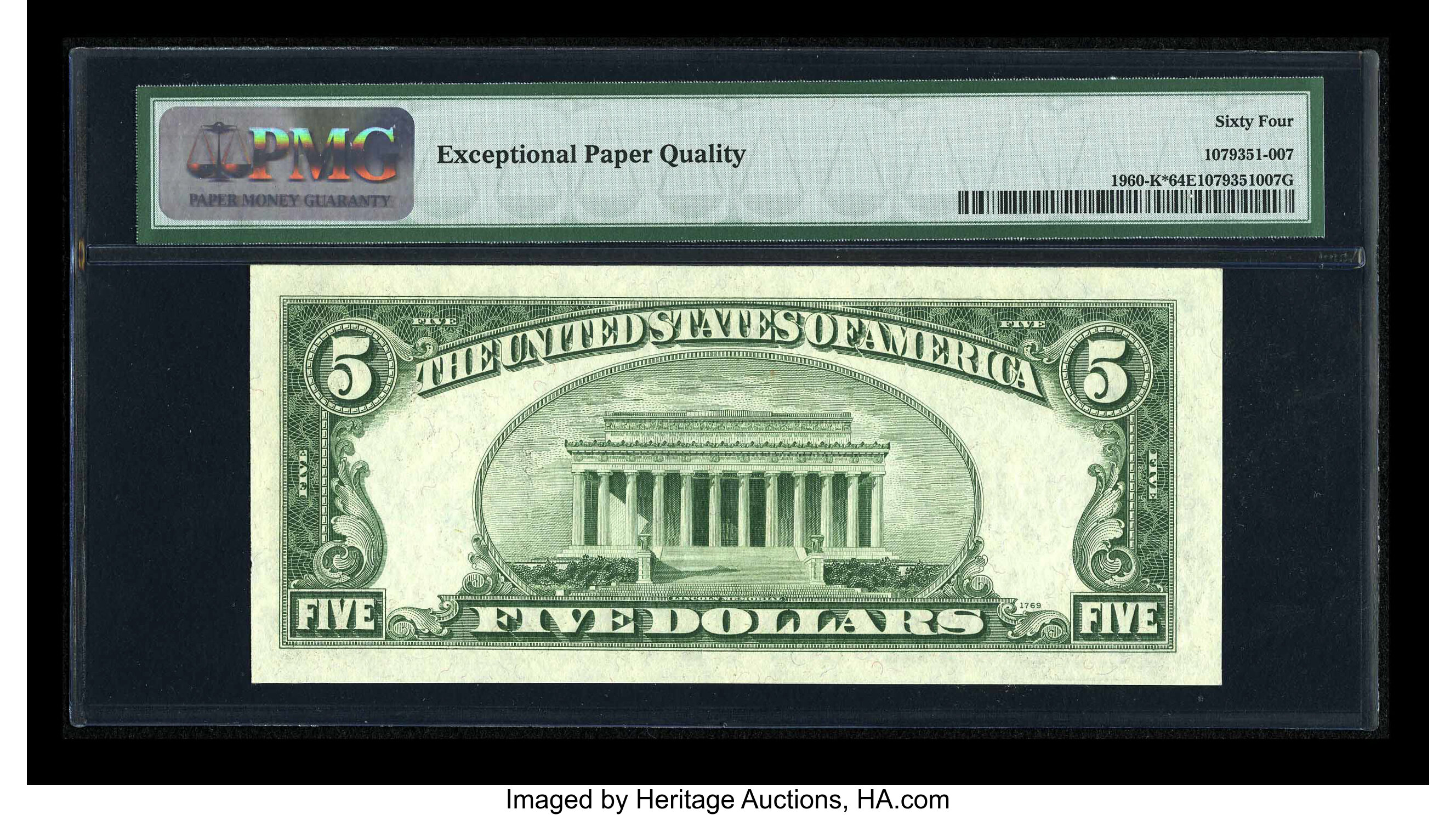 image for: Fr. 1960-K* $5 1934D Federal Reserve Note. PMG Choice Uncirculated 64 EPQ....