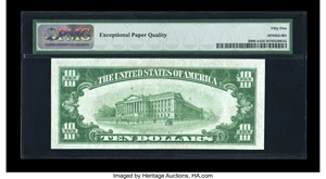 image for: Fr. 2000-A $10 1928 Federal Reserve Note. PMG About Uncirculated 55 EPQ....