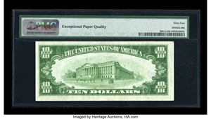 image for: Fr. 2001-L $10 1928A Federal Reserve Note. PMG Choice Uncirculated 64 EPQ....