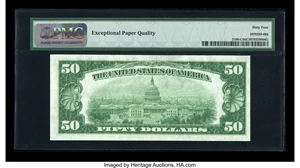 image for: Fr. 2100-C $50 1928 Federal Reserve Note. PMG Choice Uncirculated 64 EPQ....