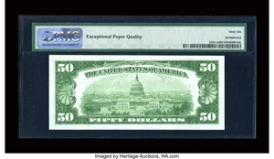 image for: Fr. 2101-A $50 1928A Federal Reserve Note. PMG Gem Uncirculated 66 EPQ....