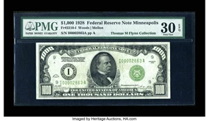 image for: Fr. 2210-I $1000 1928 Federal Reserve Note. PMG Very Fine 30 EPQ....
