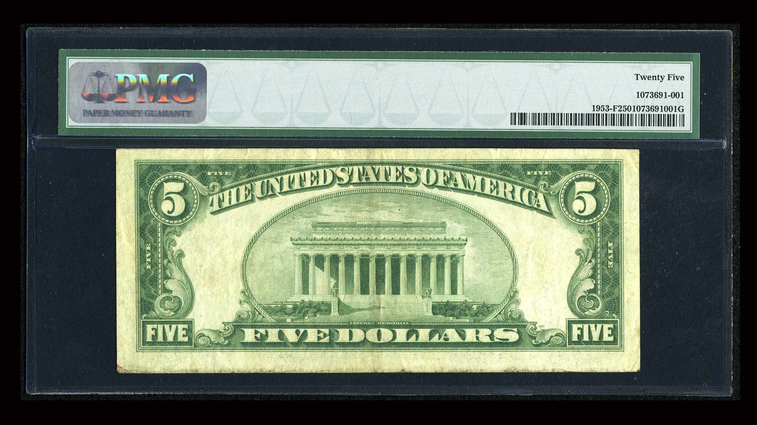 image for: Fr. 1953-F $5 1928C LGS Federal Reserve Note. PMG Very Fine 25....