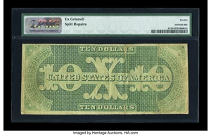 image for: Fr. 6 $10 1861 Demand Note PMG Fine 12 NET....