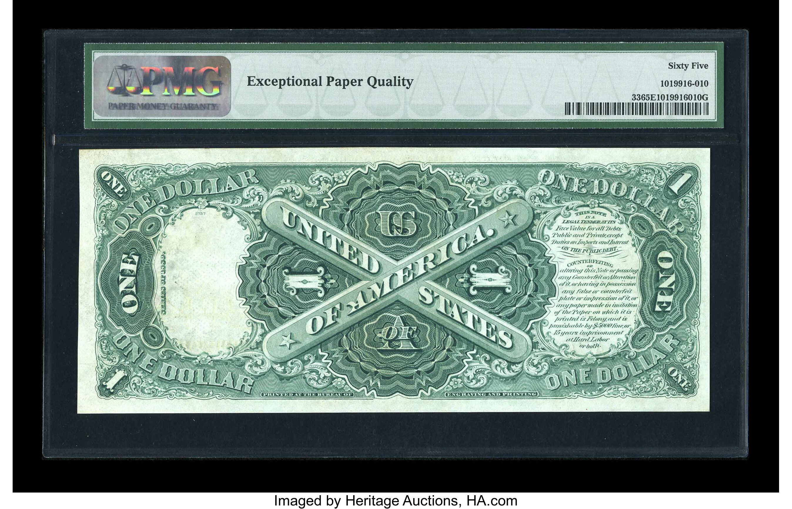 image for: Fr. 33 $1 1880 Legal Tender PMG Gem Uncirculated 65 EPQ....