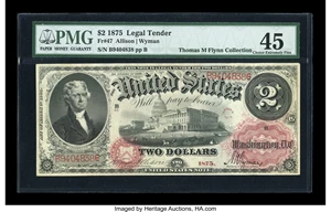 image for: Fr. 47 $2 1875 Legal Tender PMG Choice Extremely Fine 45....