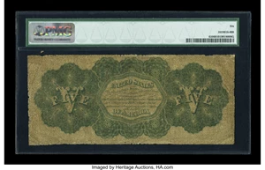 image for: Fr. 61 $5 1862 Legal Tender PMG Good 6....