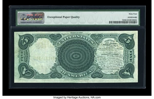 image for: Fr. 72 $5 1880 Legal Tender PMG Choice Uncirculated 64 EPQ....