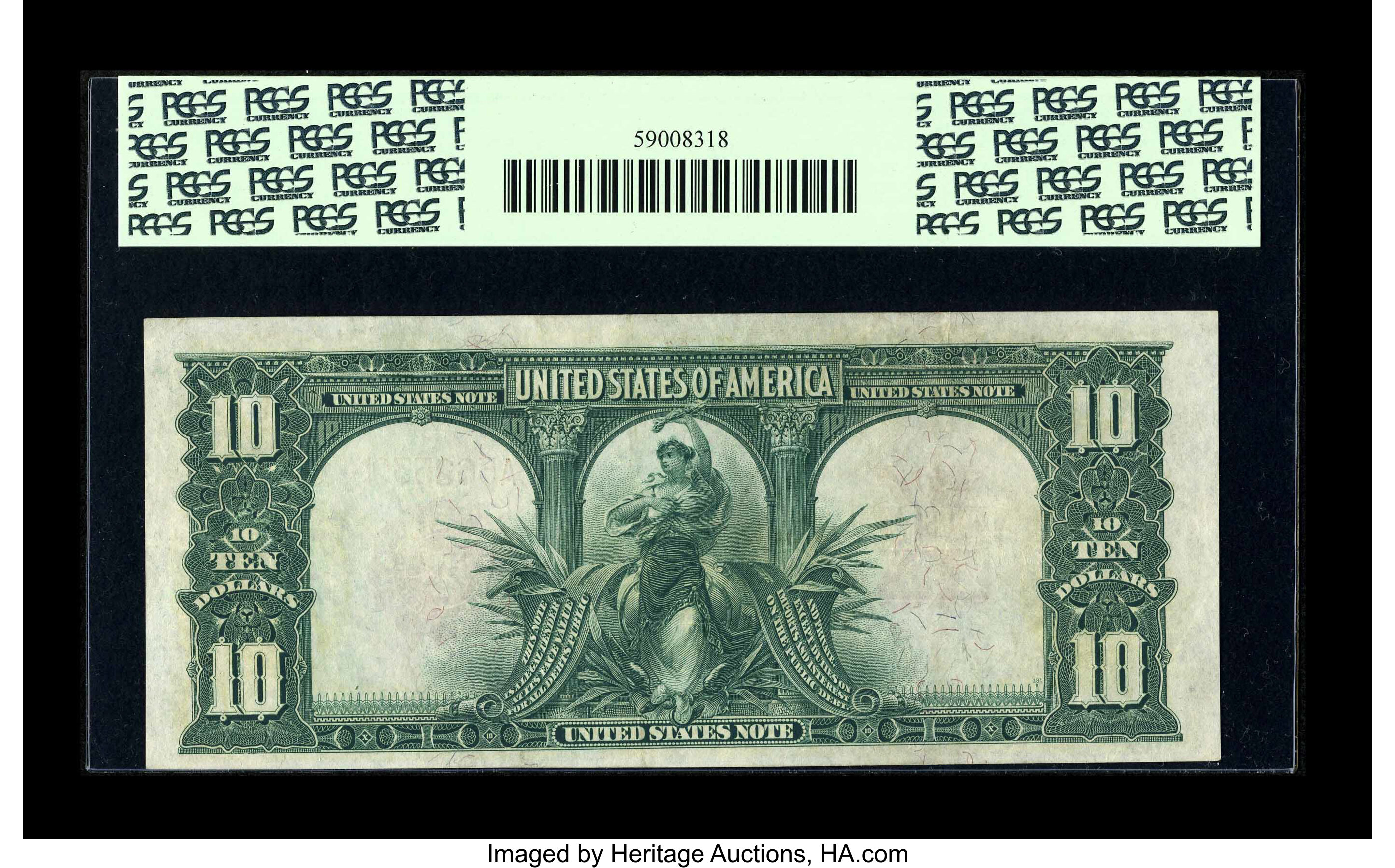 image for: Fr. 115 $10 1901 Legal Tender PCGS About New 50....