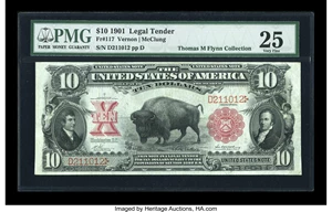 image for: Fr. 117 $10 1901 Legal Tender PMG Very Fine 25....