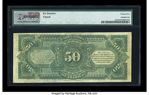 image for: Fr. 151 $50 1869 Legal Tender PMG Very Fine 25....