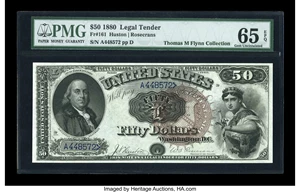 image for: Fr. 161 $50 1880 Legal Tender PMG Gem Uncirculated 65 EPQ....