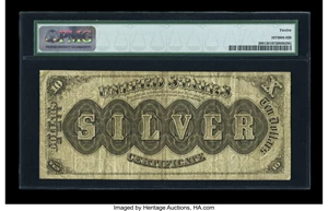 image for: Fr. 290 $10 1880 Silver Certificate PMG Fine 12....