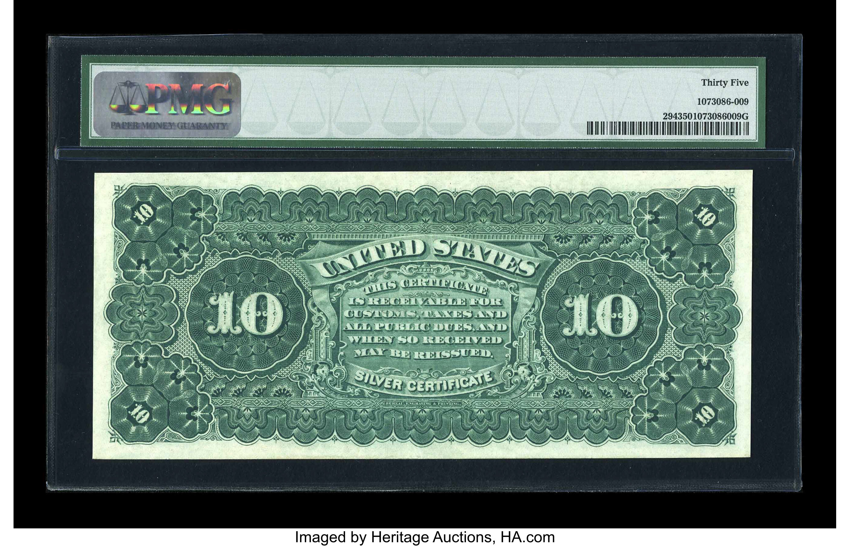 image for: Fr. 294 $10 1886 Silver Certificate PMG Choice Very Fine 35....