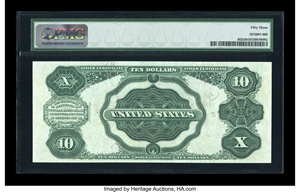 image for: Fr. 302 $10 1908 Silver Certificate PMG About Uncirculated 53....