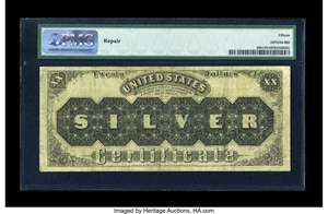 image for: Fr. 309 $20 1880 Silver Certificate PMG Choice Fine 15 NET....