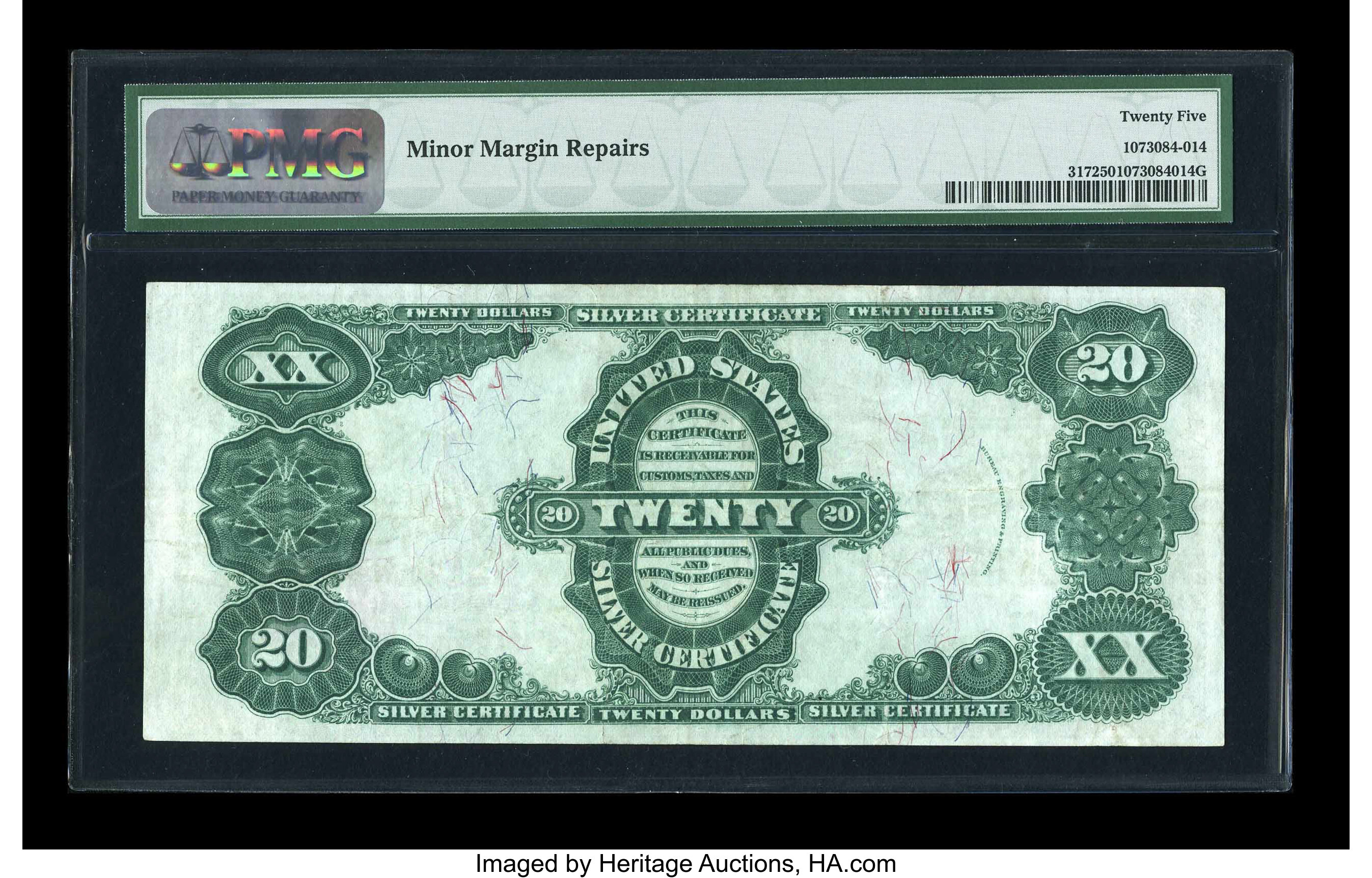 image for: Fr. 317 $20 1891 Silver Certificate PMG Very Fine 25....