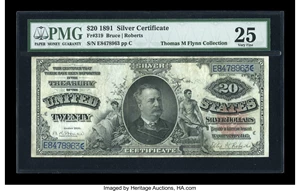 image for: Fr. 319 $20 1891 Silver Certificate PMG Very Fine 25....