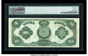 image for: Fr. 371 $10 1891 Treasury Note PMG Very Fine 25....