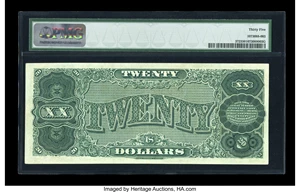 image for: Fr. 372 $20 1890 Treasury Note PMG Choice Very Fine 35....