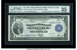 image for: Fr. 732 $1 1918 Federal Reserve Bank Note PMG Choice Very Fine 35....