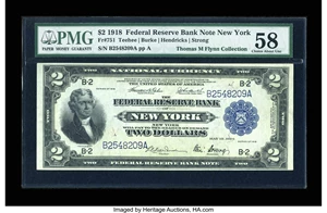 image for: Fr. 751 $2 1918 Federal Reserve Bank Note PMG Choice About Unc 58....