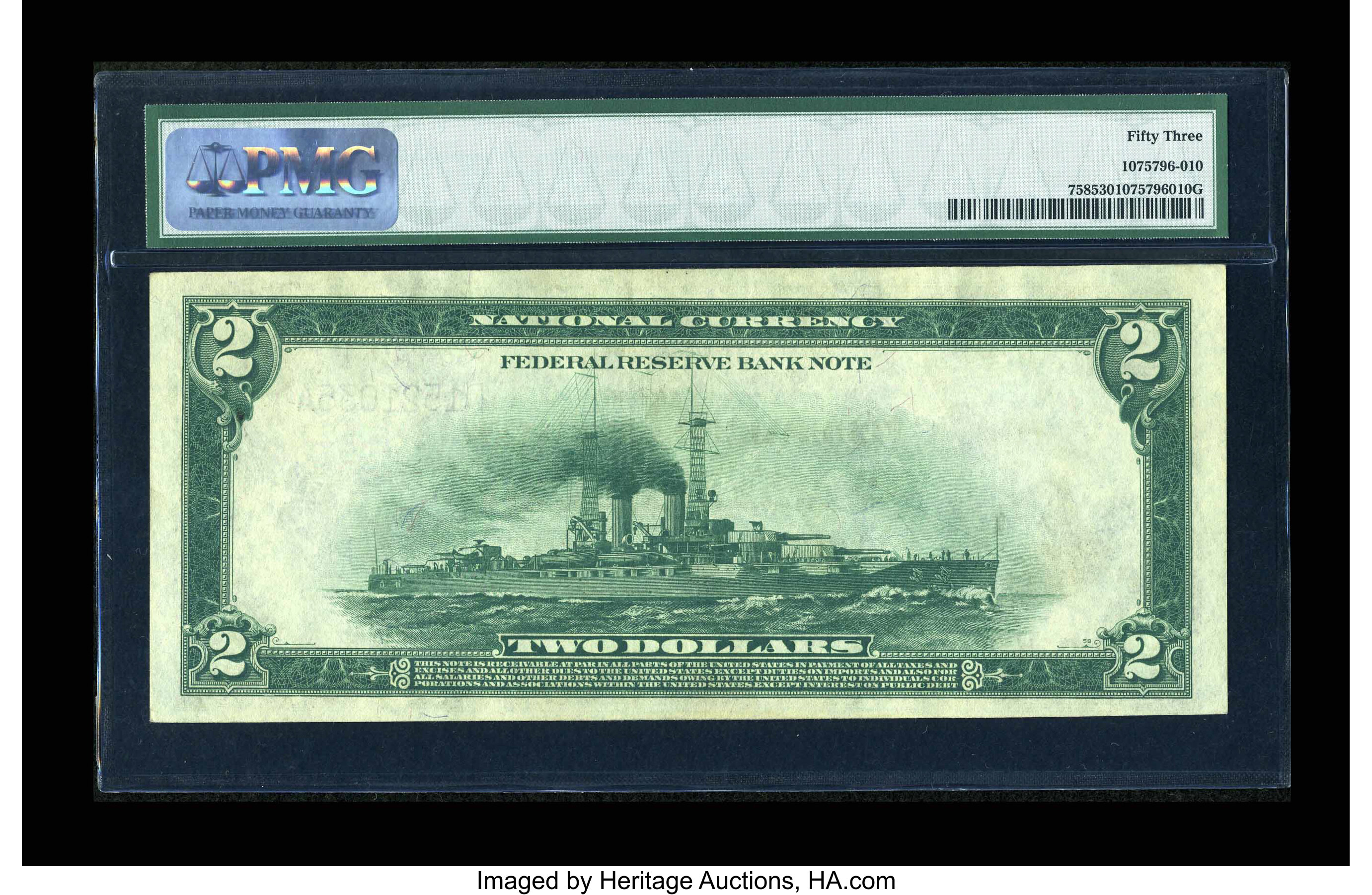 image for: Fr. 758 $2 1918 Federal Reserve Bank Note PMG About Uncirculated 53....