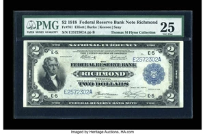 image for: Fr. 761 $2 1918 Federal Reserve Bank Note PMG Very Fine 25....