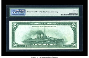 image for: Fr. 765 $2 1918 Federal Reserve Bank Note PMG Gem Uncirculated 65 EPQ....