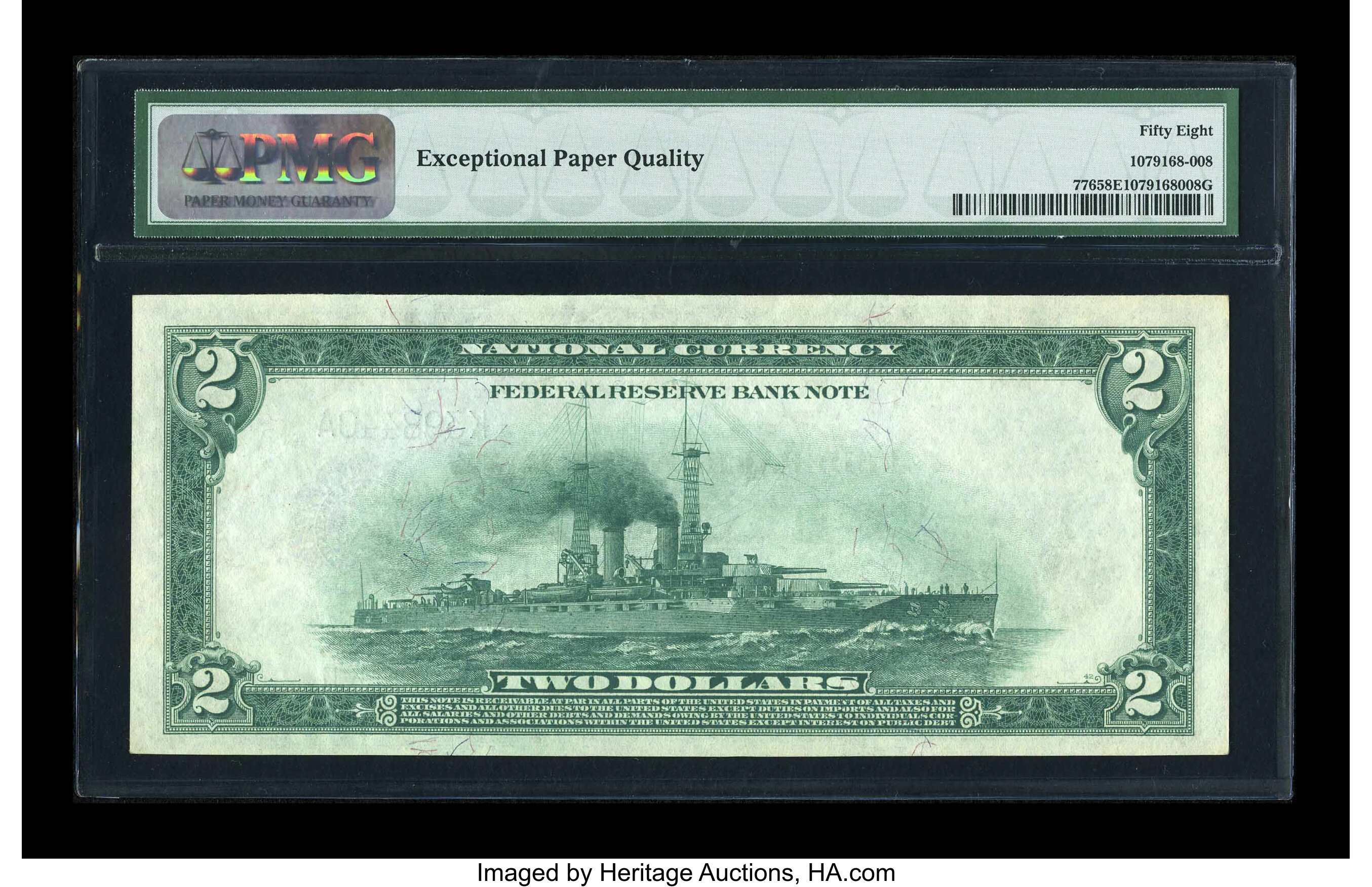 image for: Fr. 776 $2 1918 Federal Reserve Bank Note PMG Choice About Unc 58 EPQ....