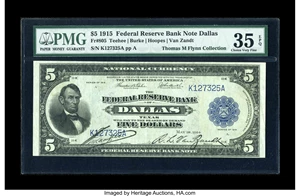 image for: Fr. 805 $5 1915 Federal Reserve Bank Note PMG Choice Very Fine 35 EPQ....