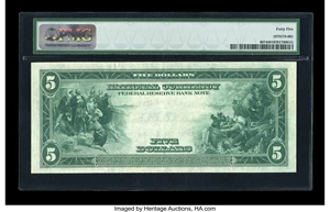 image for: Fr. 807 $5 1918 Federal Reserve Bank Note PMG Choice Extremely Fine 45....