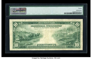 image for: Fr. 816 $10 1915 Federal Reserve Bank Note PMG Very Fine 20....