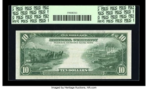 image for: Fr. 817a $10 1915 Federal Reserve Bank Note PCGS Gem New 66PPQ....