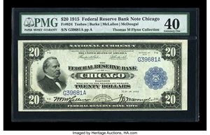 image for: Fr. 824 $20 1915 Federal Reserve Bank Note PMG Extremely Fine 40....
