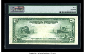 image for: Fr. 824 $20 1915 Federal Reserve Bank Note PMG Extremely Fine 40....