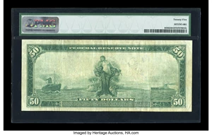 image for: Fr. 1036 $50 1914 Federal Reserve Note PMG Very Fine 25....