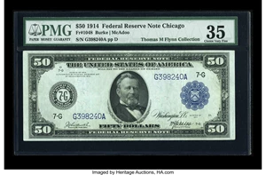 image for: Fr. 1048 $50 1914 Federal Reserve Note PMG Choice Very Fine 35....