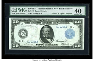 image for: Fr. 1068 $50 1914 Federal Reserve Note PMG Extremely Fine 40....