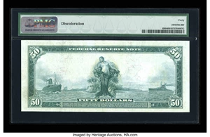 image for: Fr. 1068 $50 1914 Federal Reserve Note PMG Extremely Fine 40....