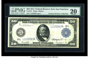 image for: Fr. 1071 $50 1914 Federal Reserve Note PMG Very Fine 20....