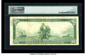image for: Fr. 1071 $50 1914 Federal Reserve Note PMG Very Fine 20....